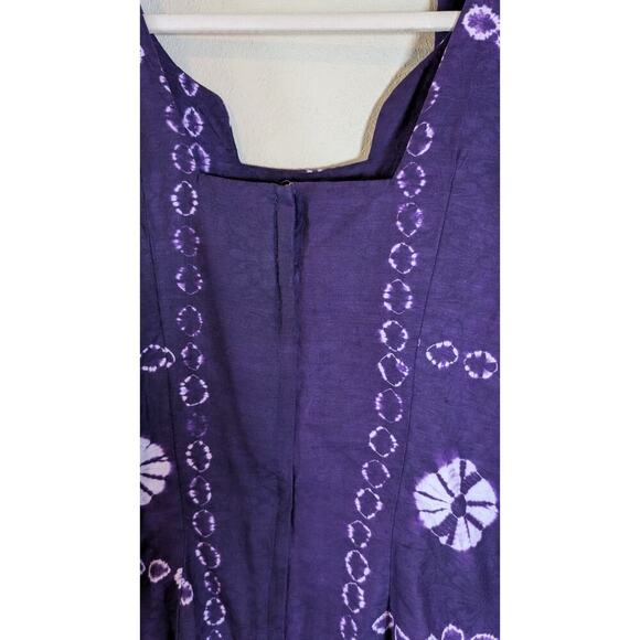 Custom Made 2-Piece Purple Boho Batik Skirt & Blouse Set – Size 2X (Adjustable) - Picture 6 of 15